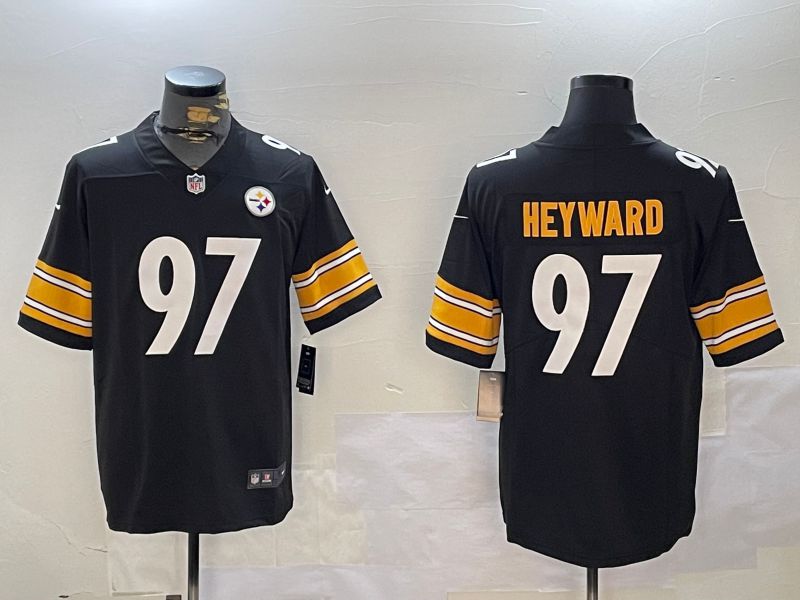 Men Pittsburgh Steelers 97 Heyward Black 2024 Nike Limited NFL Jersey style 4
